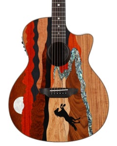Luna Vista Stallion Tropical Wood Acoustic Electric Guitar with Case