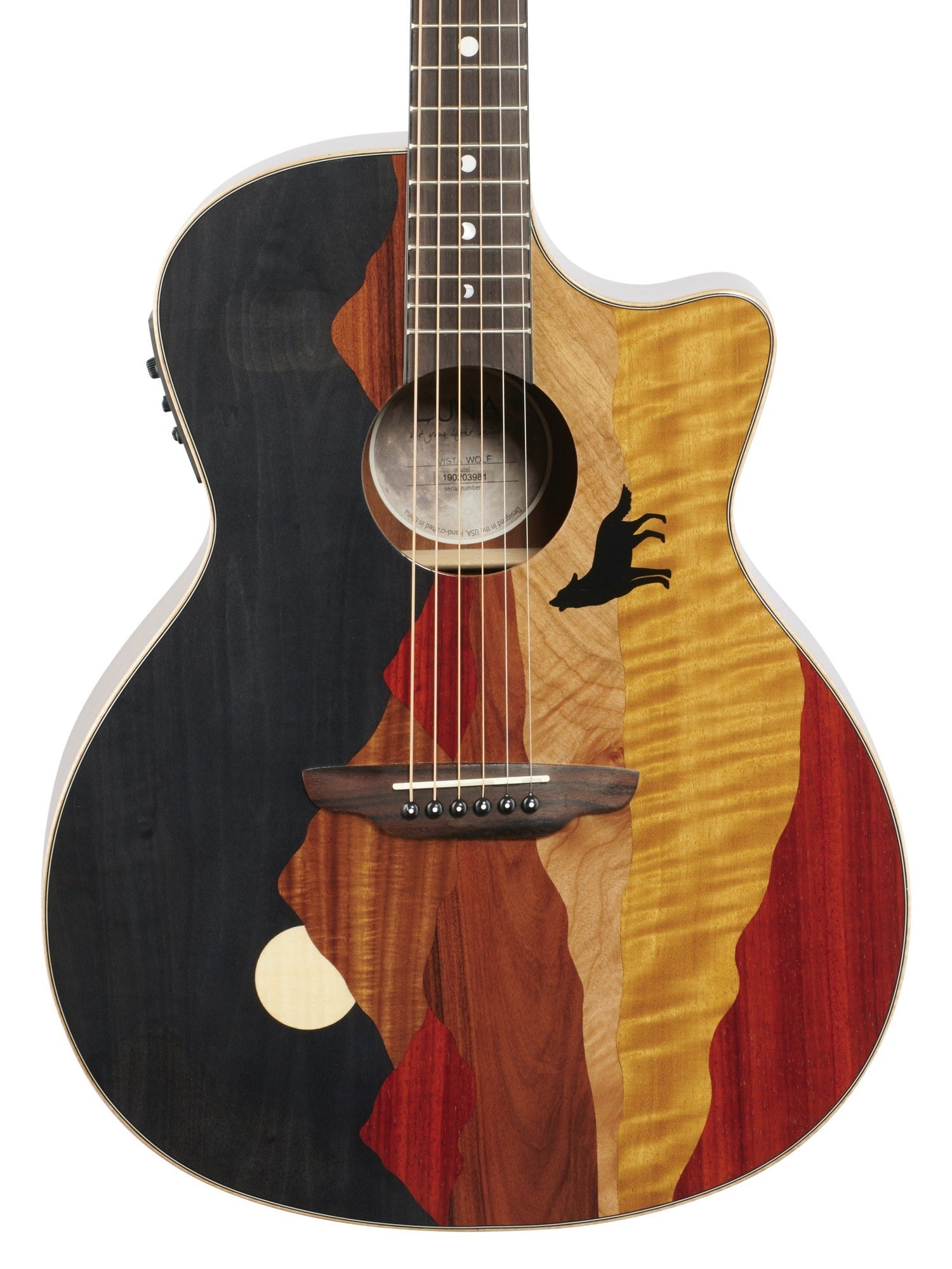 Luna Vista Wolf Acoustic Electric Guitar with Case
