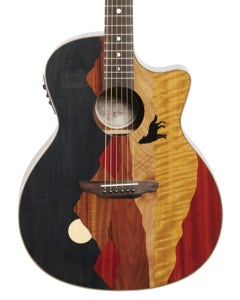 Luna Vista Wolf Acoustic Electric Guitar with Case