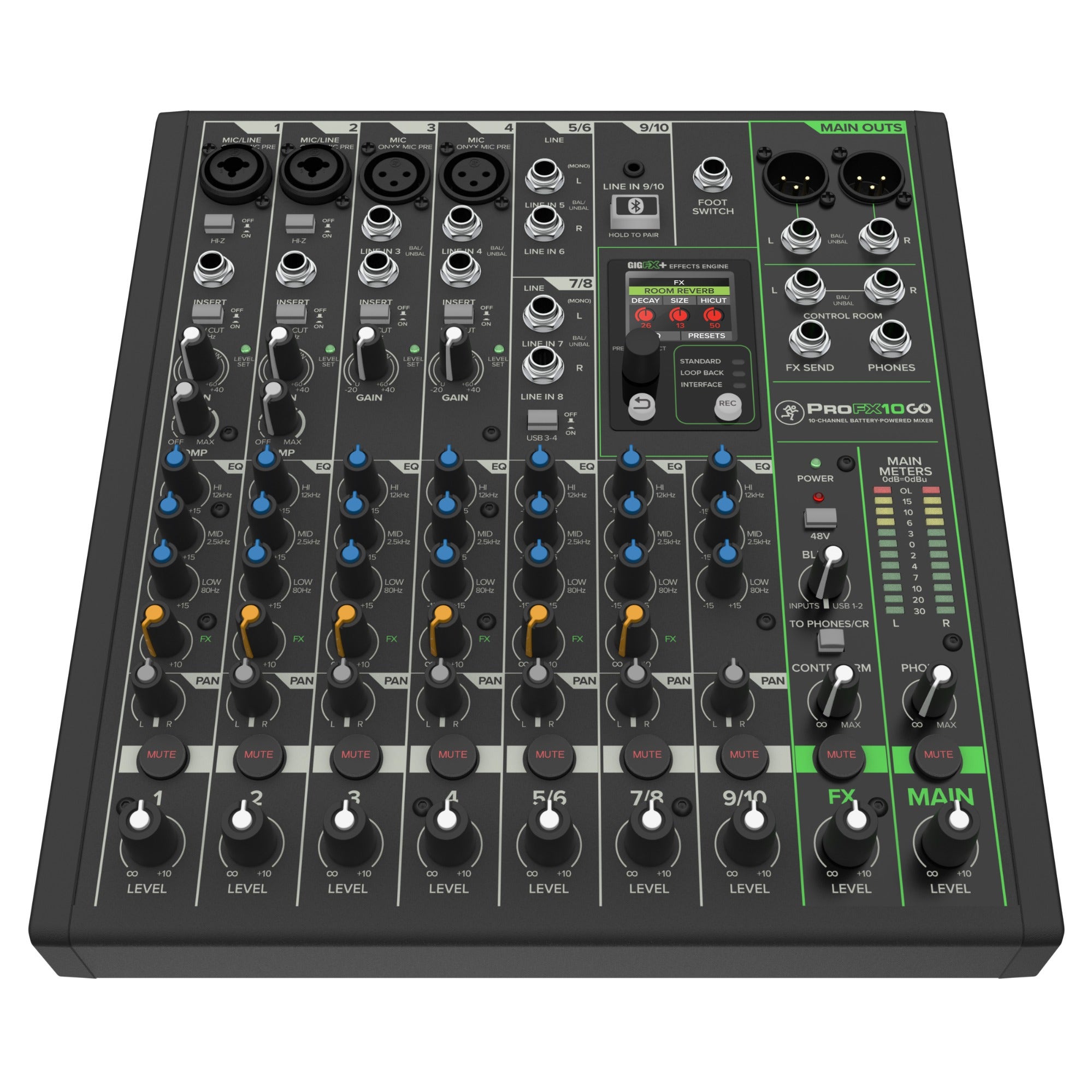 Mackie ProFX10GO 10-Channel Battery Powered Mixer