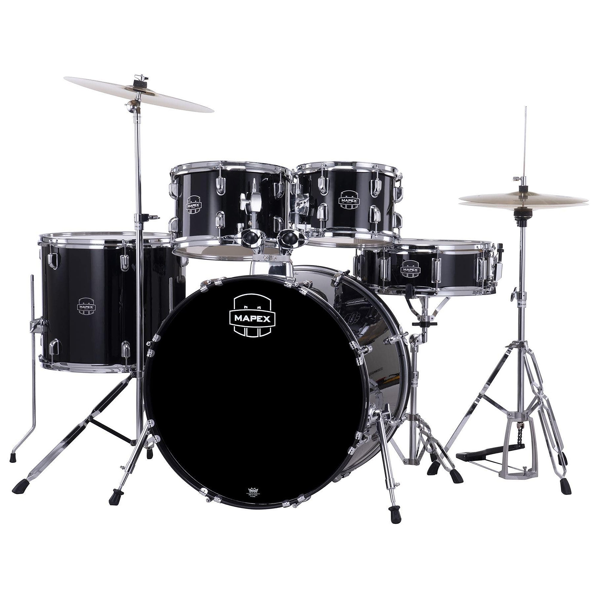 Mapex Comet Complete 5-Piece Drum Set Dark Black
