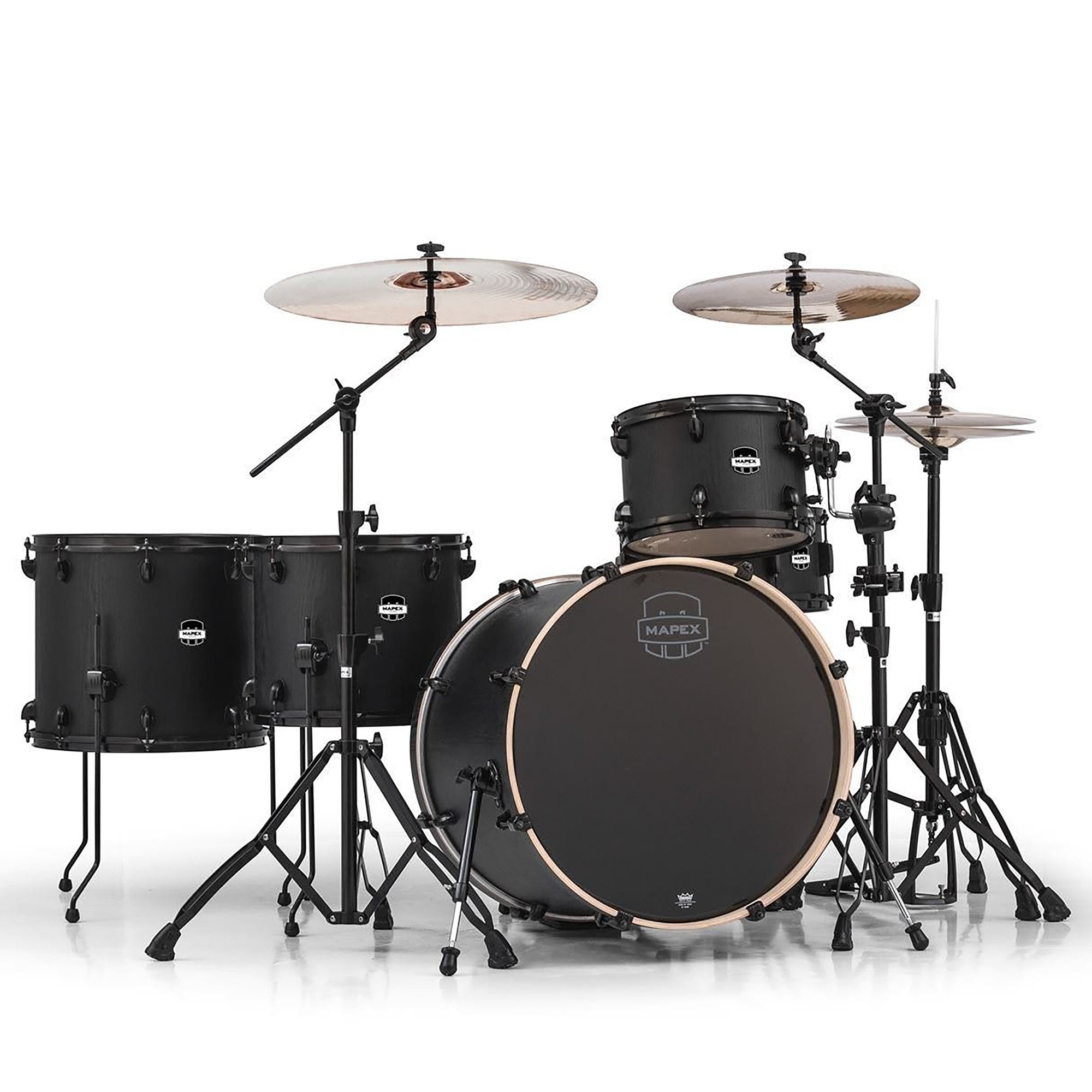 Mapex Mars Ltd Crossover 5-Piece Shell Kit Black Hardware on Nightwood
