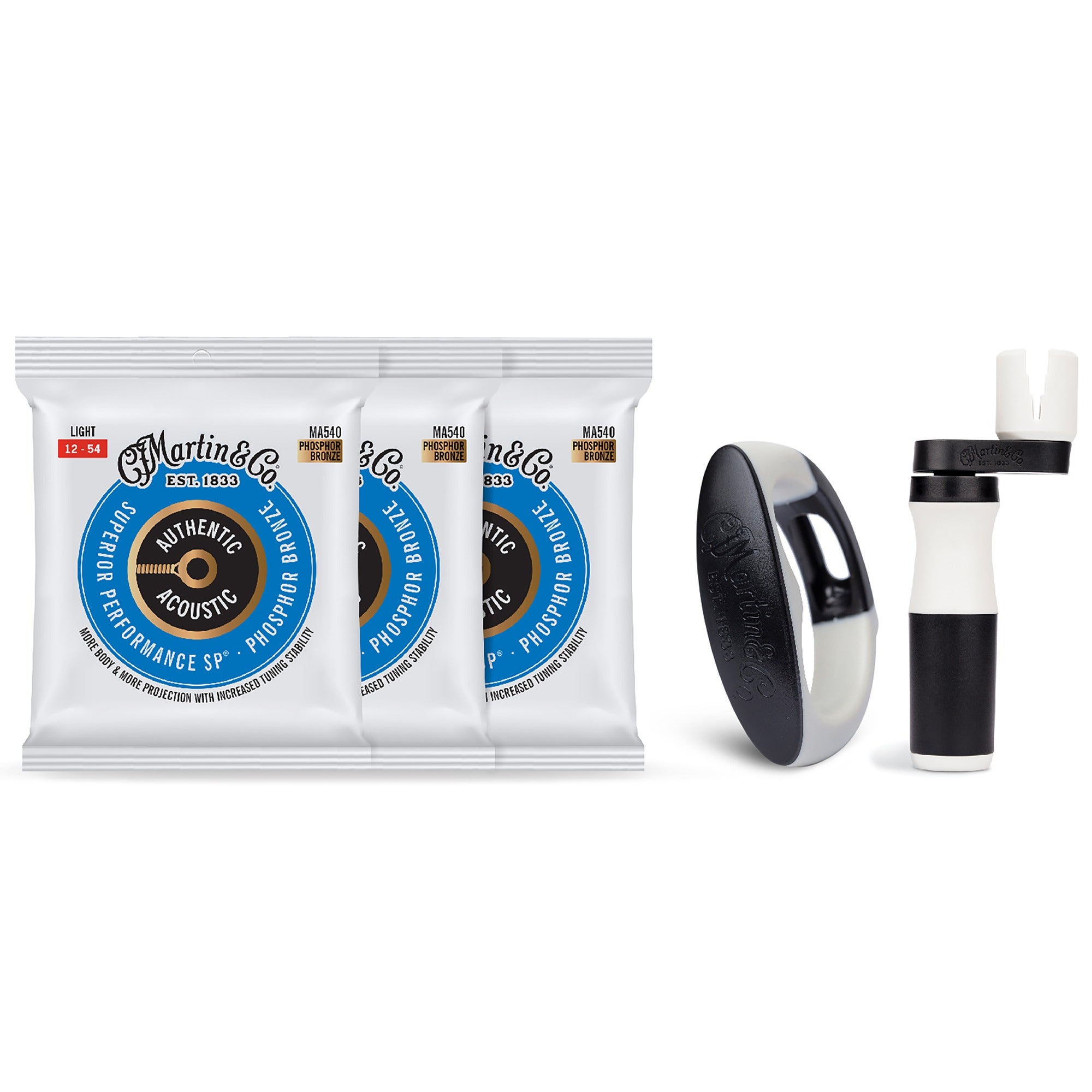 Martin 18BD0006 Complete String Change Kit 3x MA540 1x String Winder 1x Bridge Pin Puller
