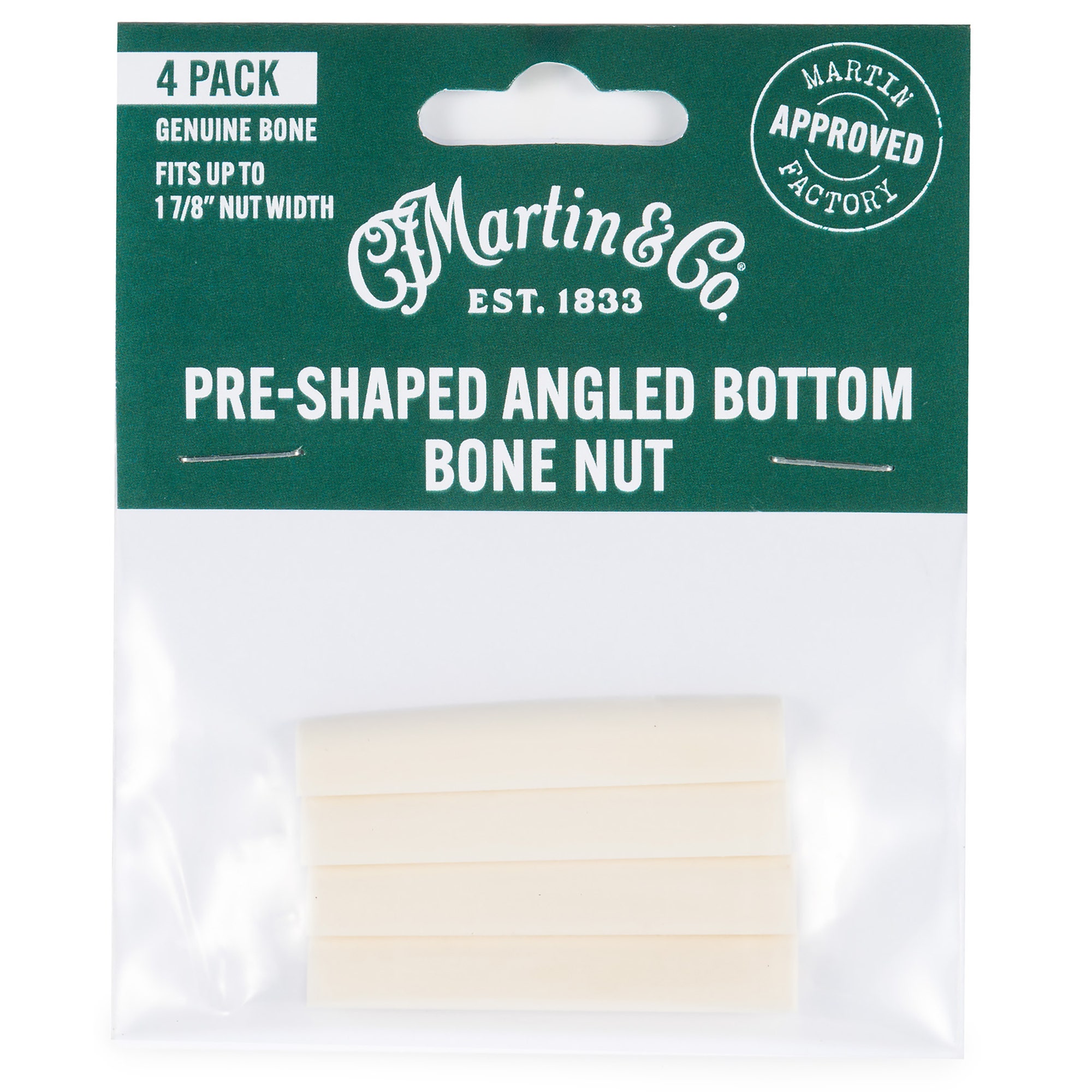 Martin 18NT0004 Angled Bottom Bone Nut 4 Pack