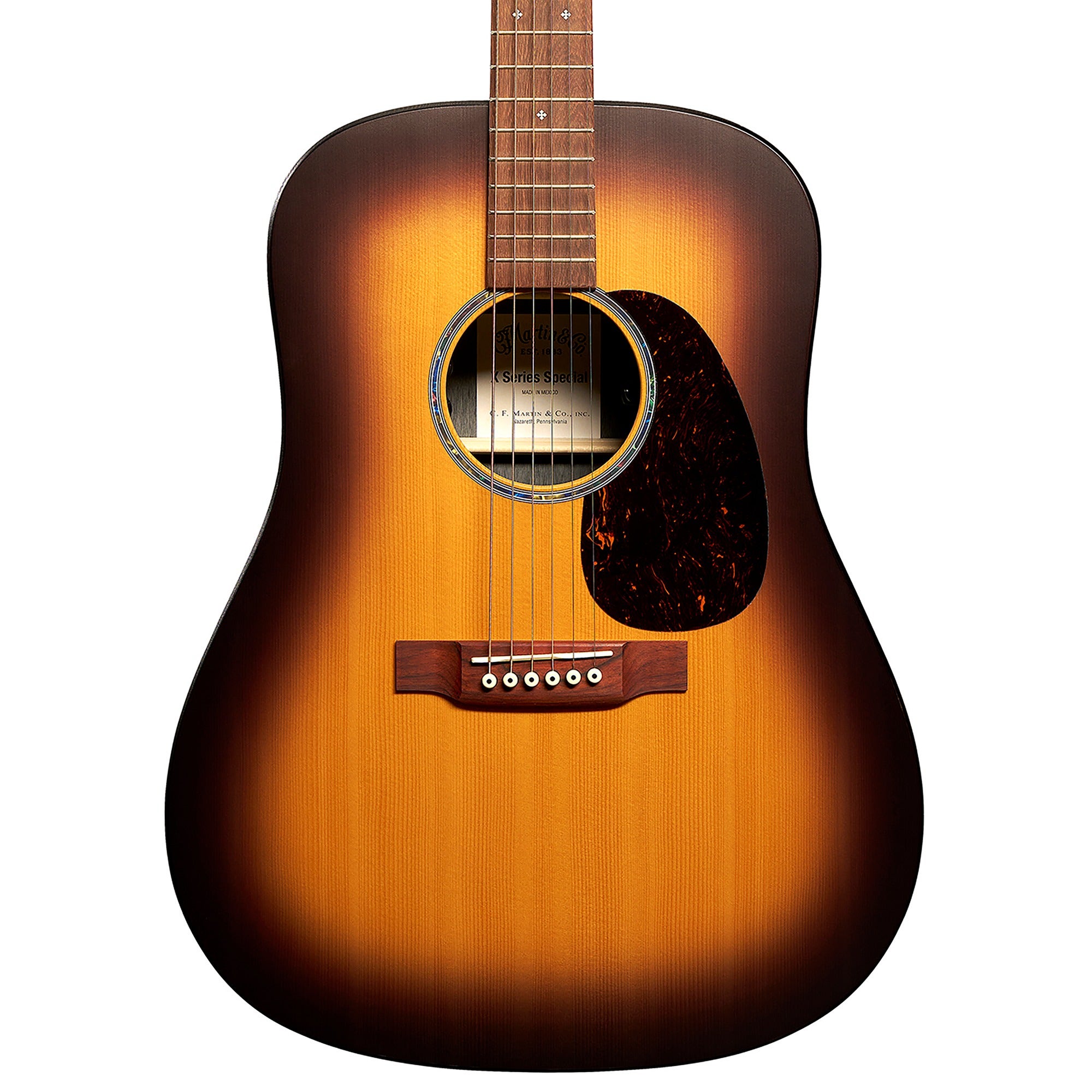 Martin D-X2E Brazilian Burst Special Acoustic Electric Guitar with Bag