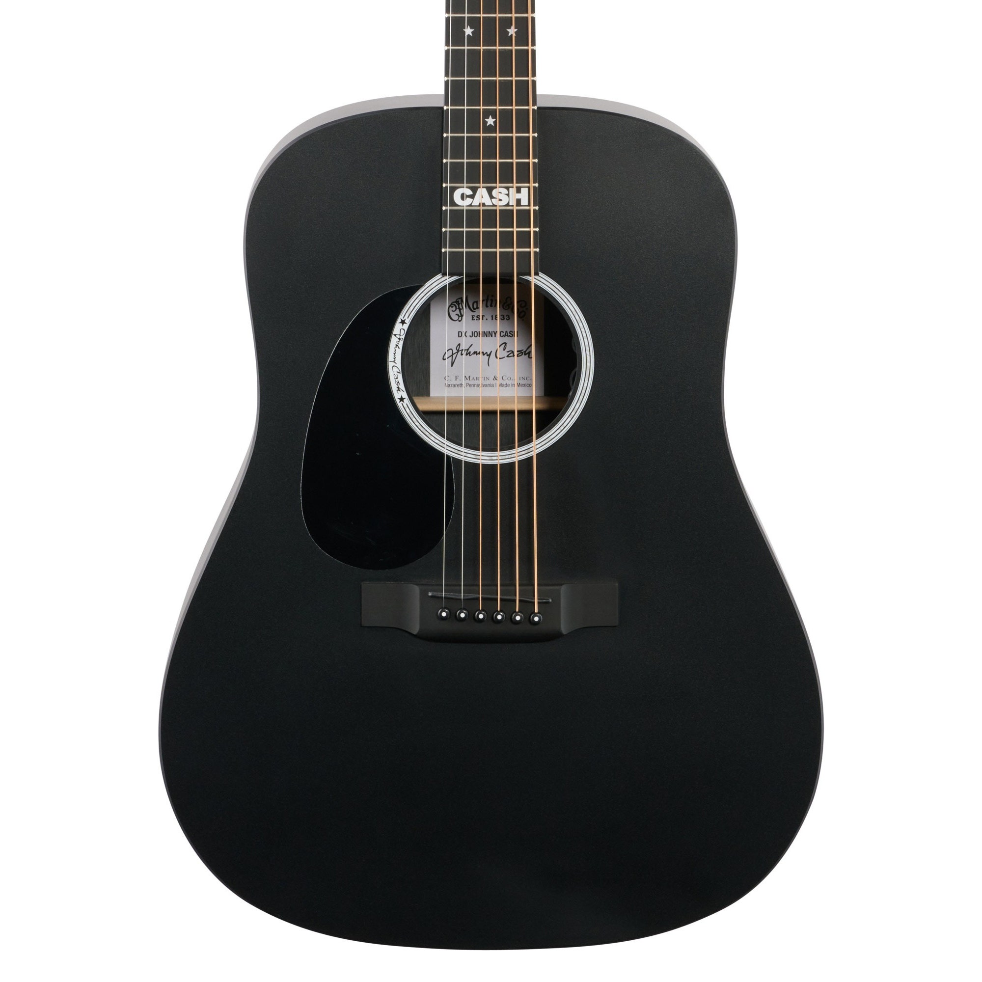 Martin DX Johnny Cash Left Handed Acoustic Electric Guitar with Gig Bag