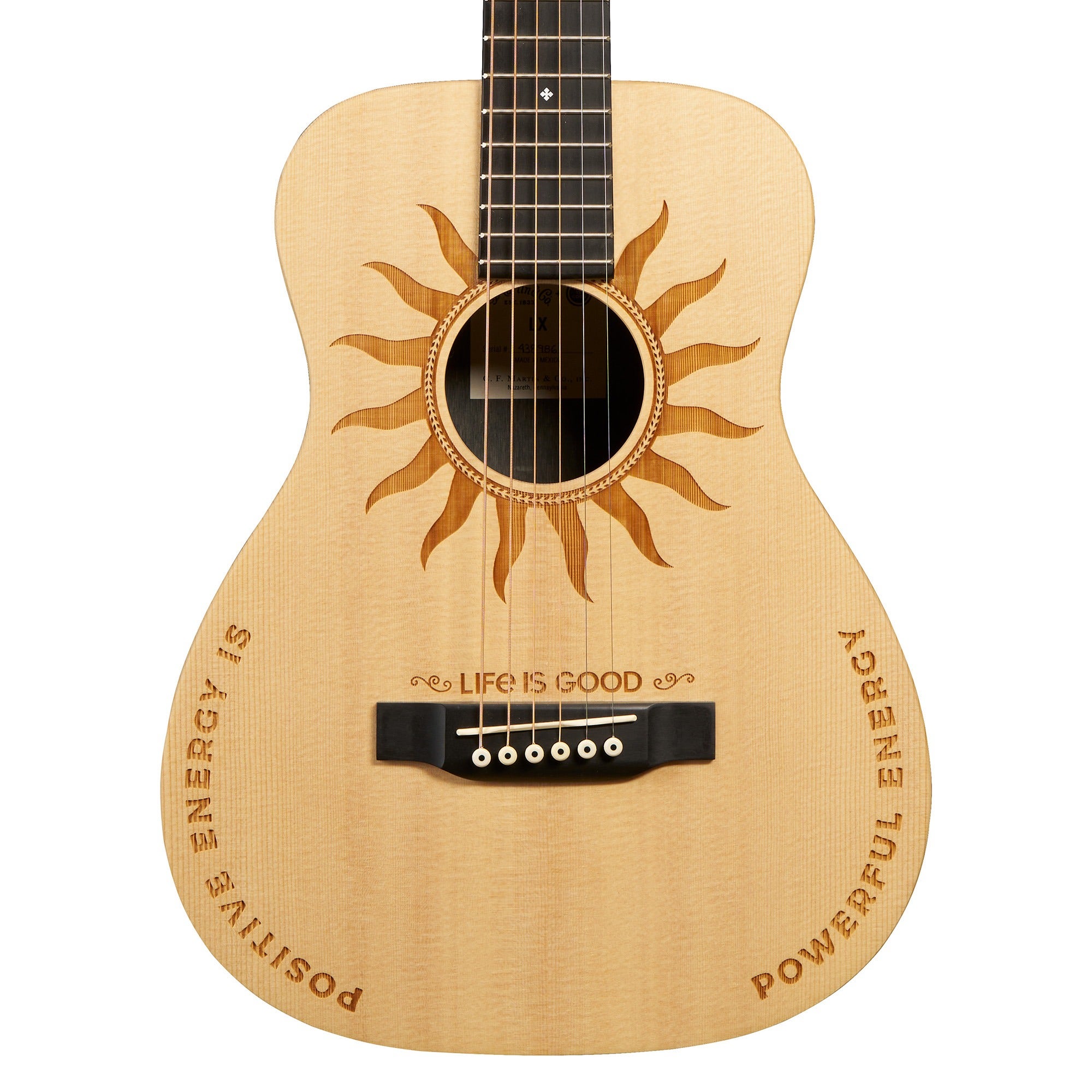 Martin LX2 Life is Good Acoustic Guitar with Soft Shell Case