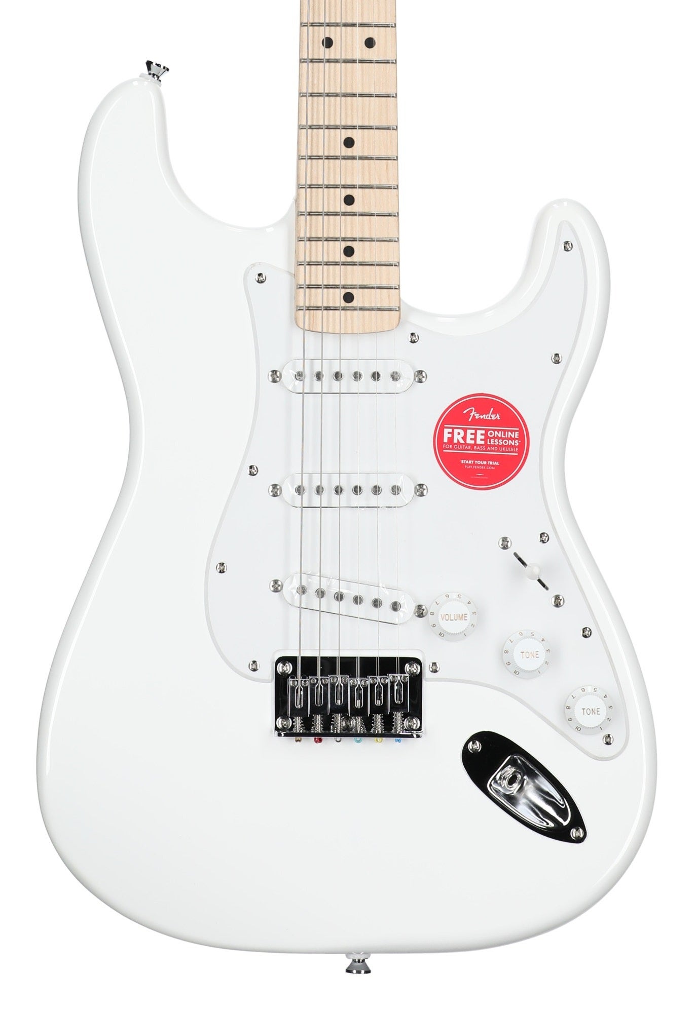 Squier Sonic Stratocaster HT Guitar Hard Tail Maple Neck Arctic White