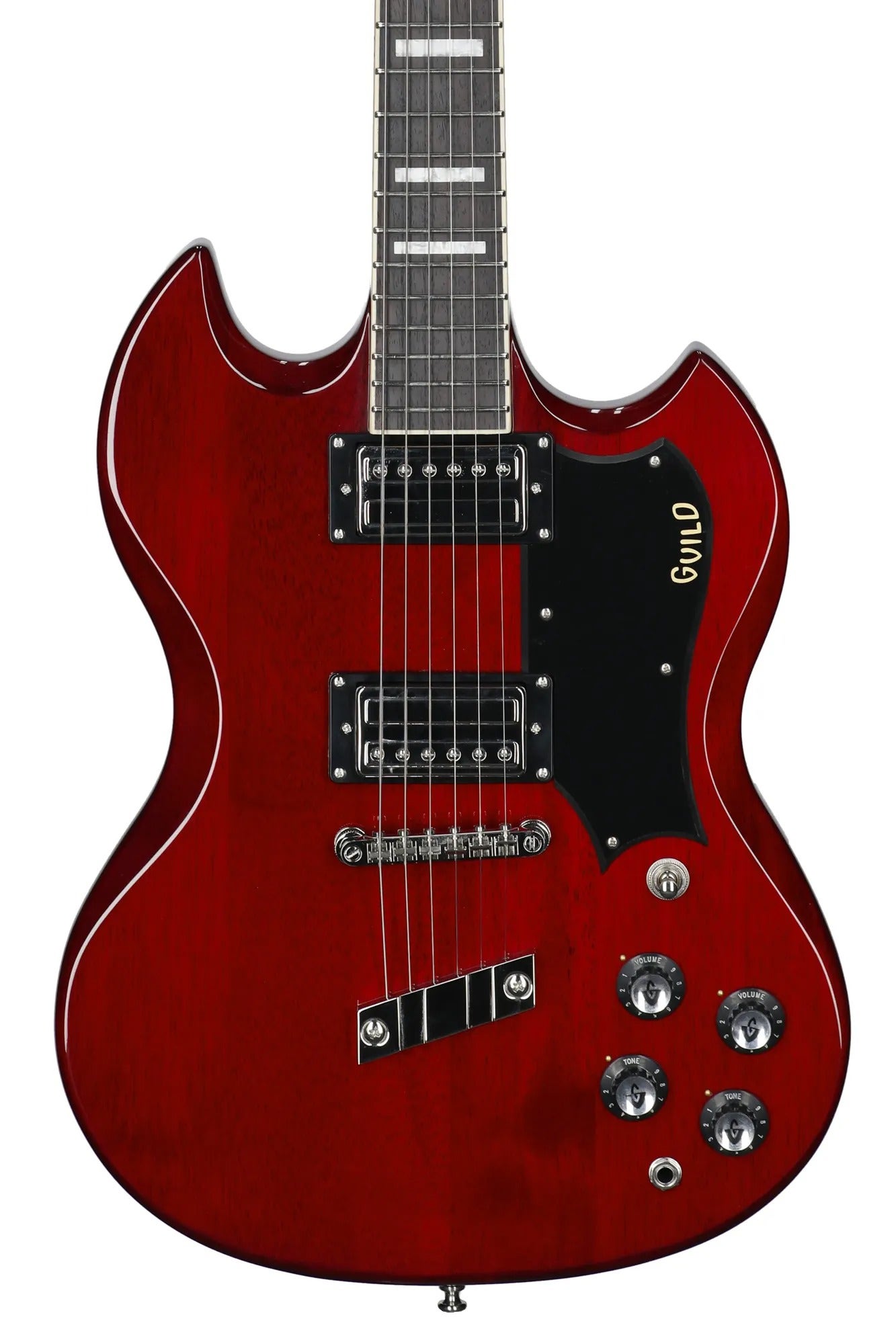 Guild Polara Deluxe Solid Body Electric Guitar Cherry Red