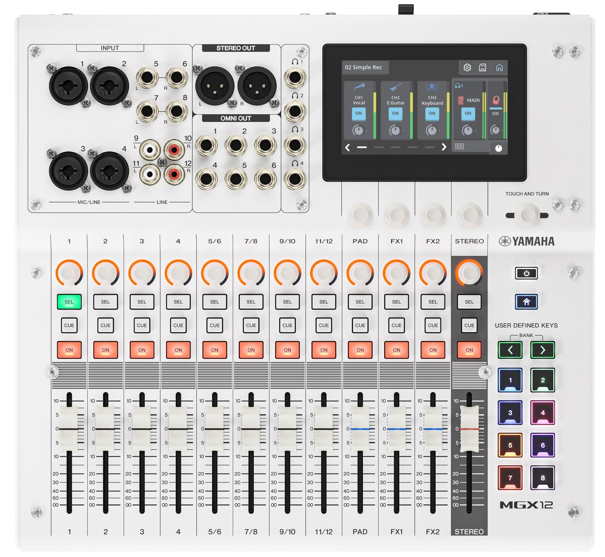 Yamaha MGX12 18 Channel Digital Mixing Console White