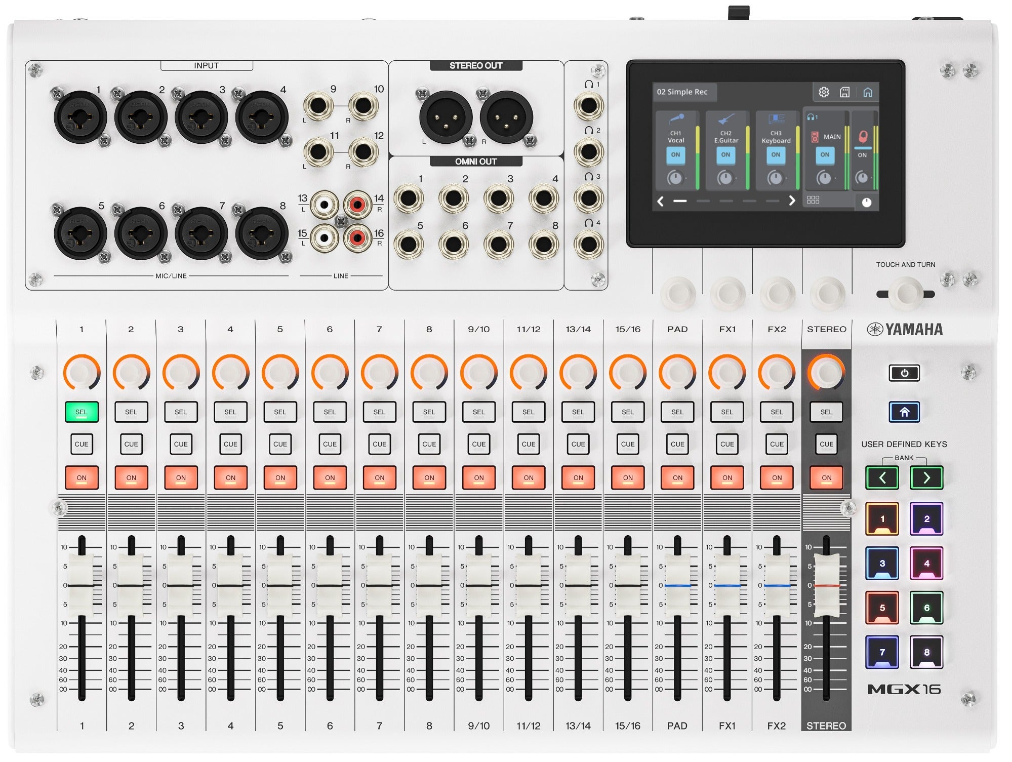 Yamaha MGX16 22 Channel Digital Mixing Console White
