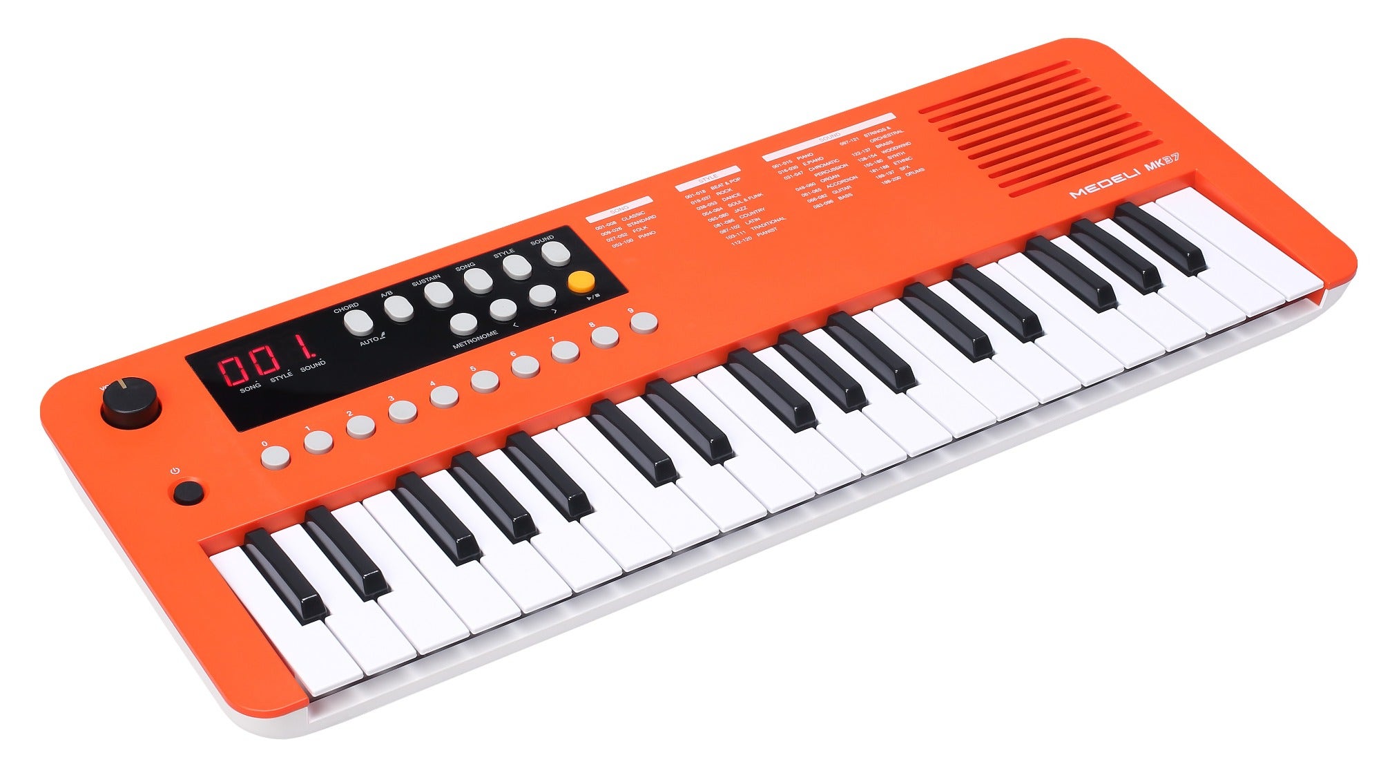 Medeli MK37 37-Key Portable Keyboard in Orange