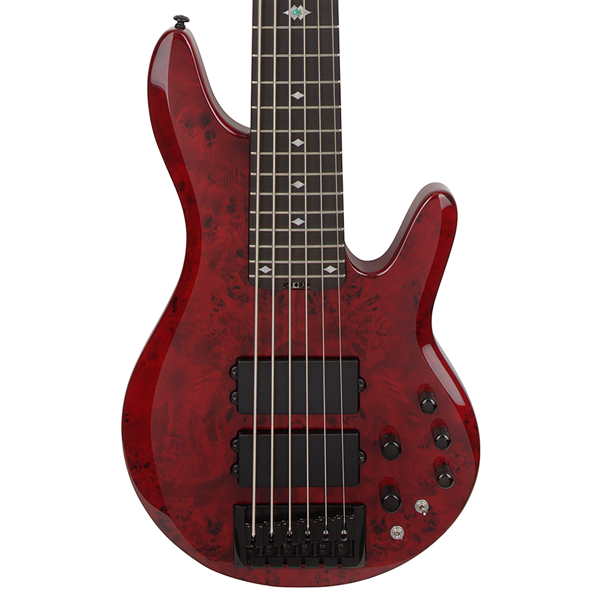 Michael Kelly Pinnacle 6 Bass 6-String Bass Guitar with Bag Cherry Burl
