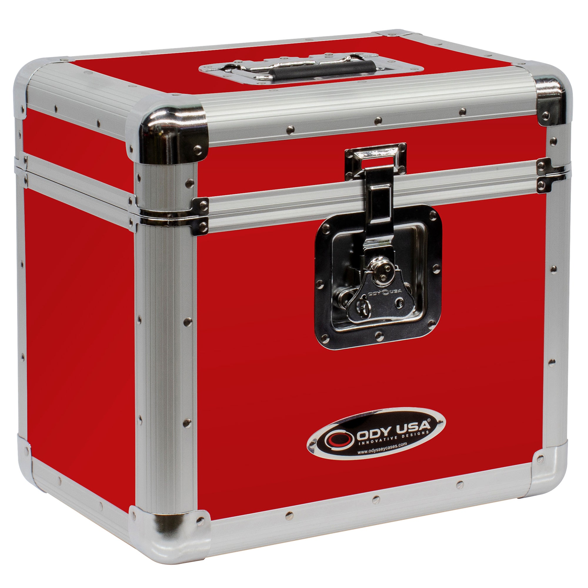 Odyssey KLP2RED Stackable Case for 70 Vinyl Record