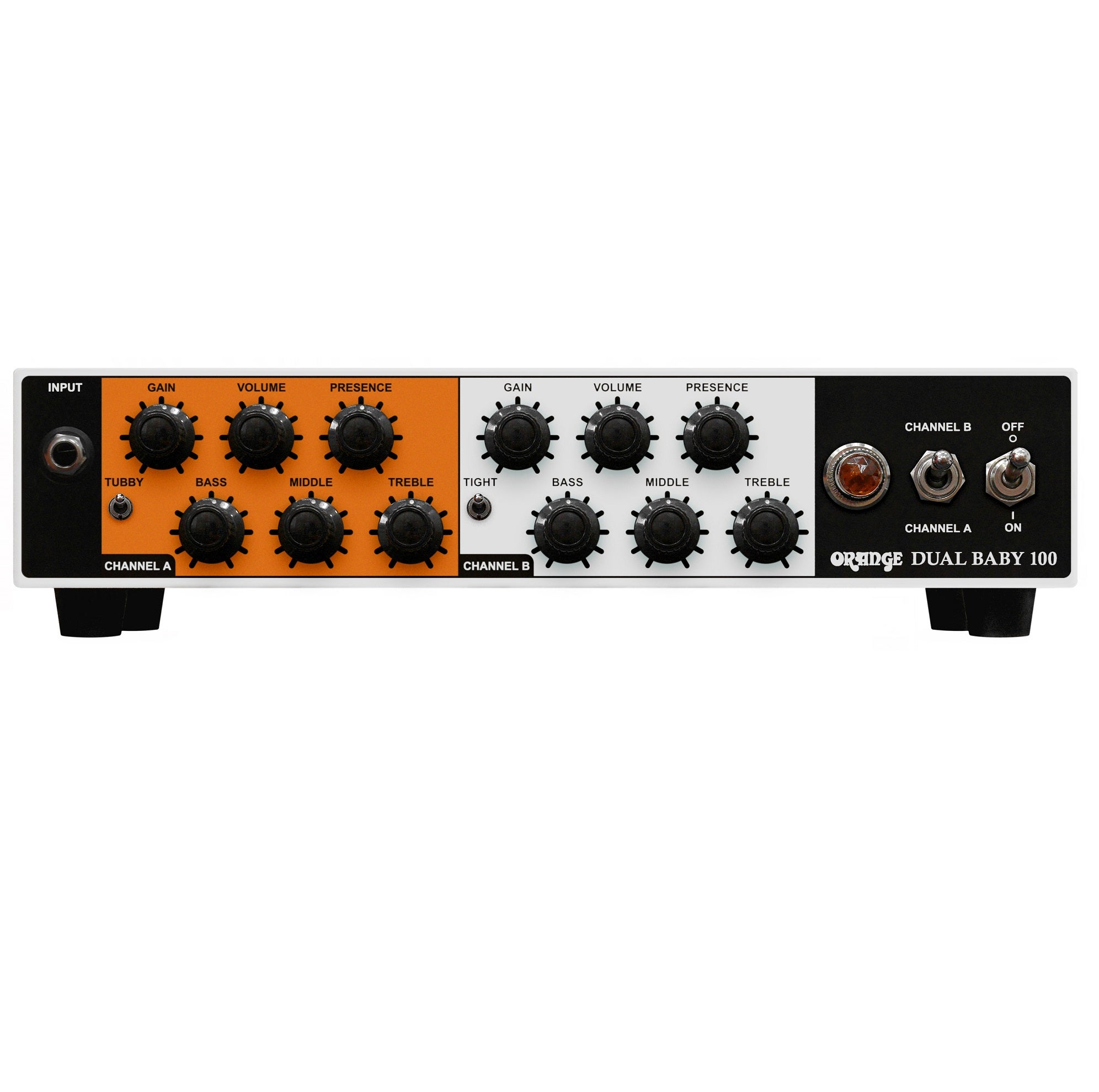 Orange Dual Baby Twin Channel Solid State Head 100 Watts