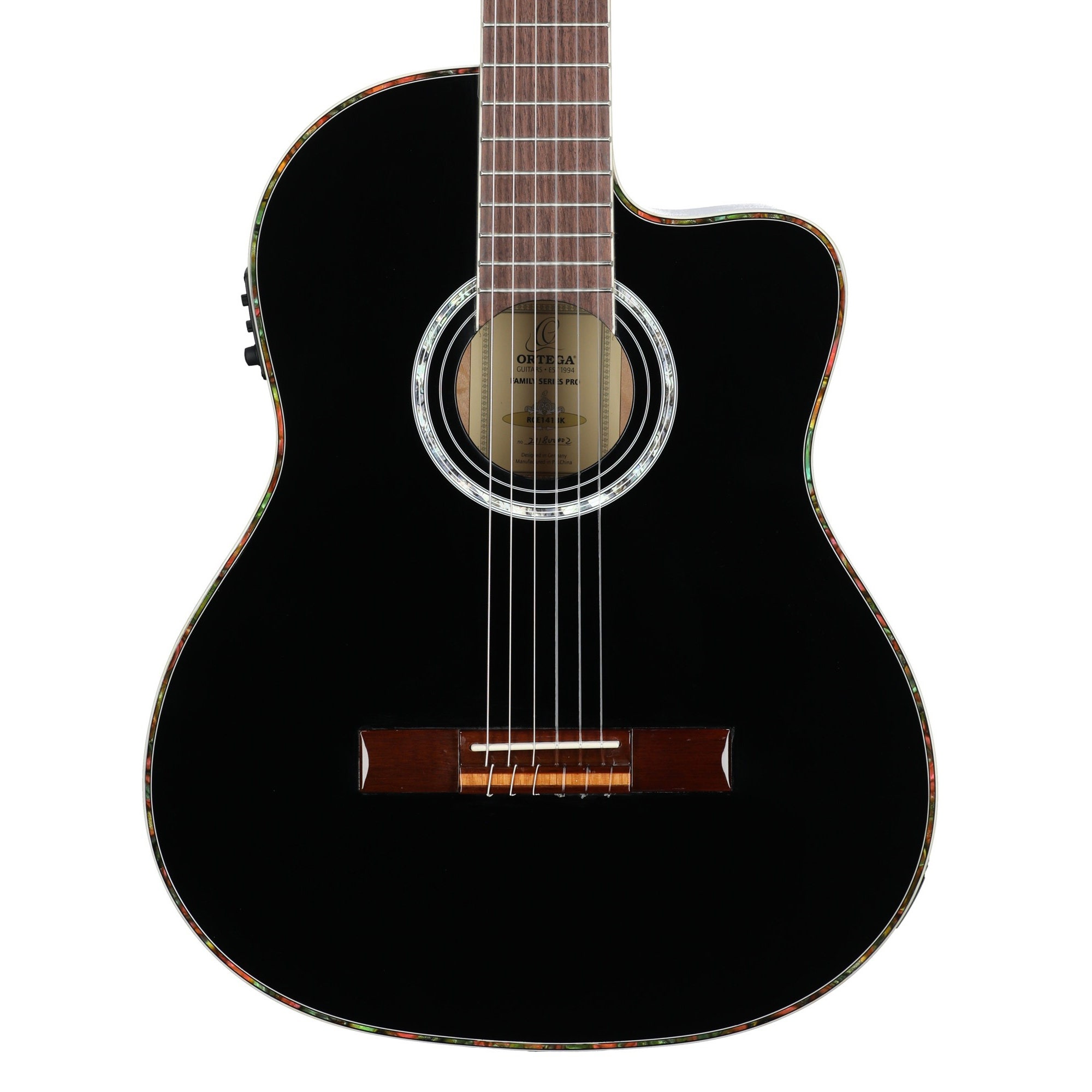 Ortega RCE141 Nylon String Acoustic Electric Guitar with Gig Bag