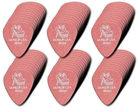 Dunlop 417P Gator Grip Standard Guitar Picks .58mm 12 Pack Red