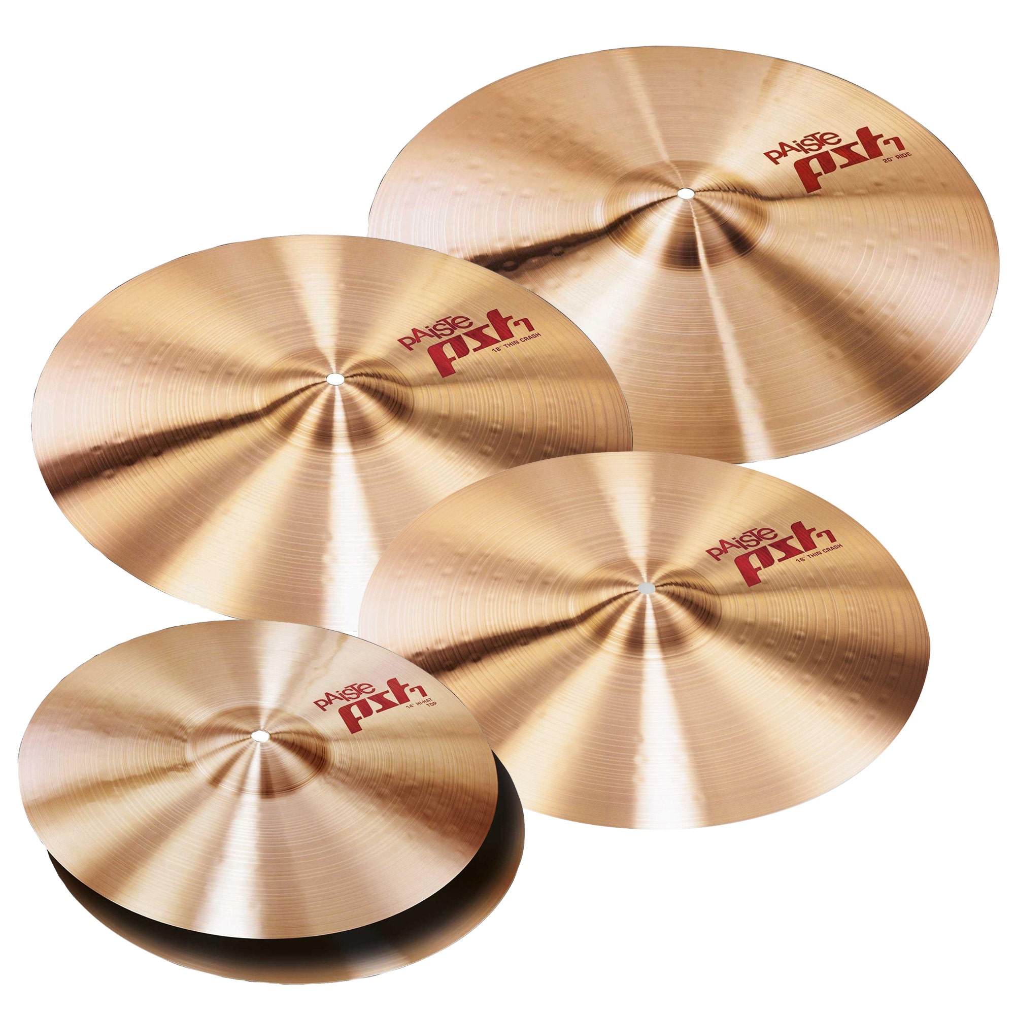 Paiste PST 7 Thin Cymbal Set 14HH/16TC-18HC/20R