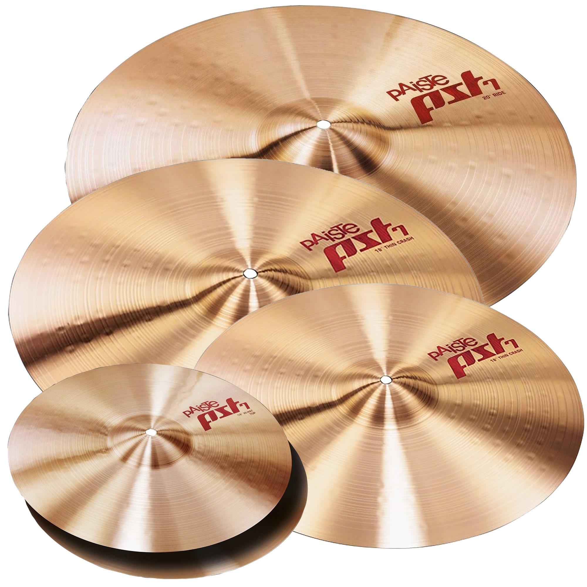 Paiste PST 7 Thin Cymbal Set 14HH/17-19TC/20R