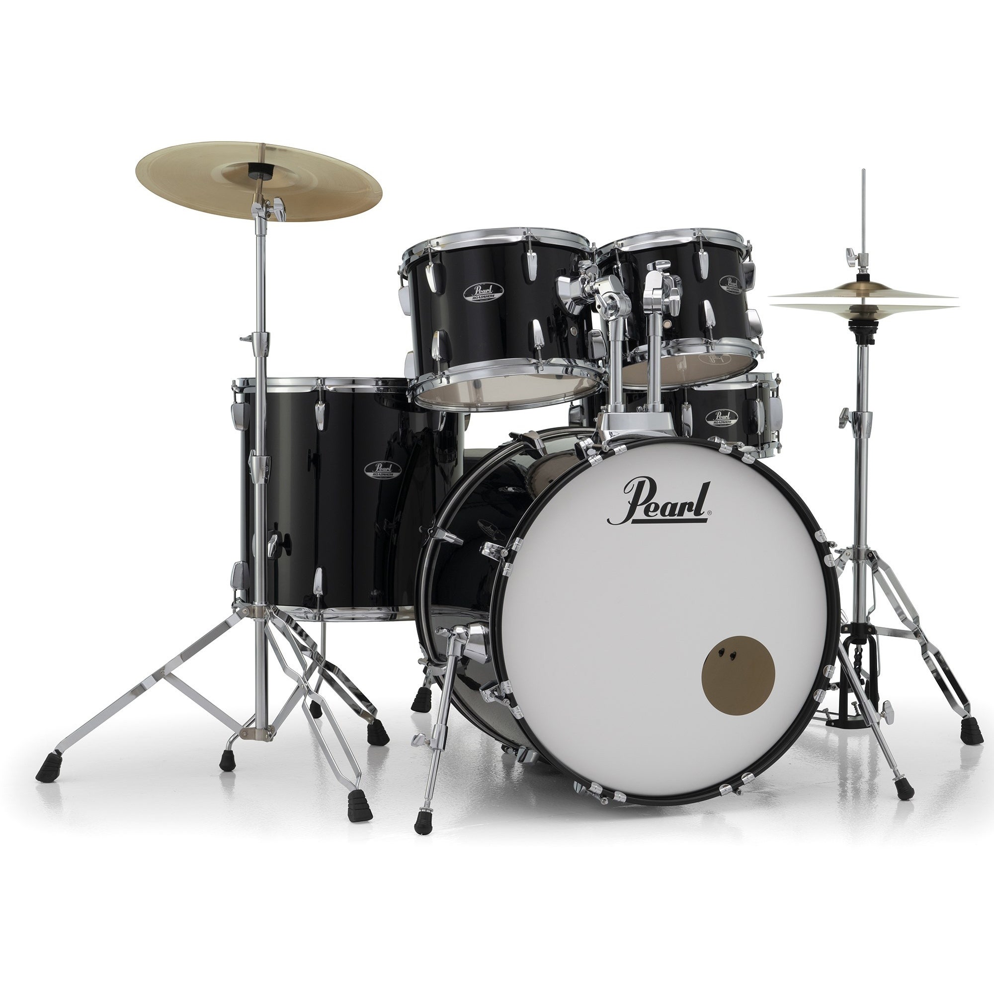 Pearl Roadshow Complete 5 Piece Drum Set Black