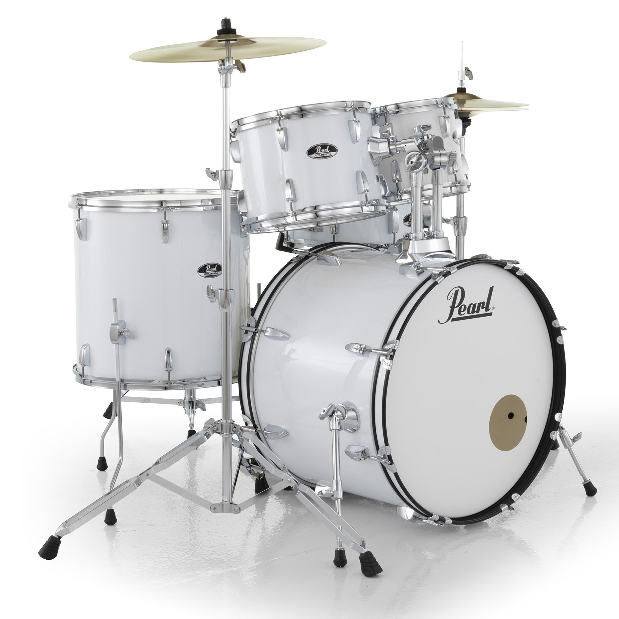 Pearl Roadshow 5-Piece Complete Drum Set Pure White