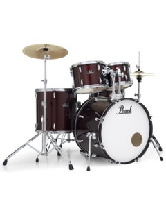 Pearl Roadshow Complete 5 Piece Drum Set Wine Red