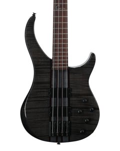 Peavey Cirrus 4-String Flame Maple Bass Guitar Trans Black with Case View 2