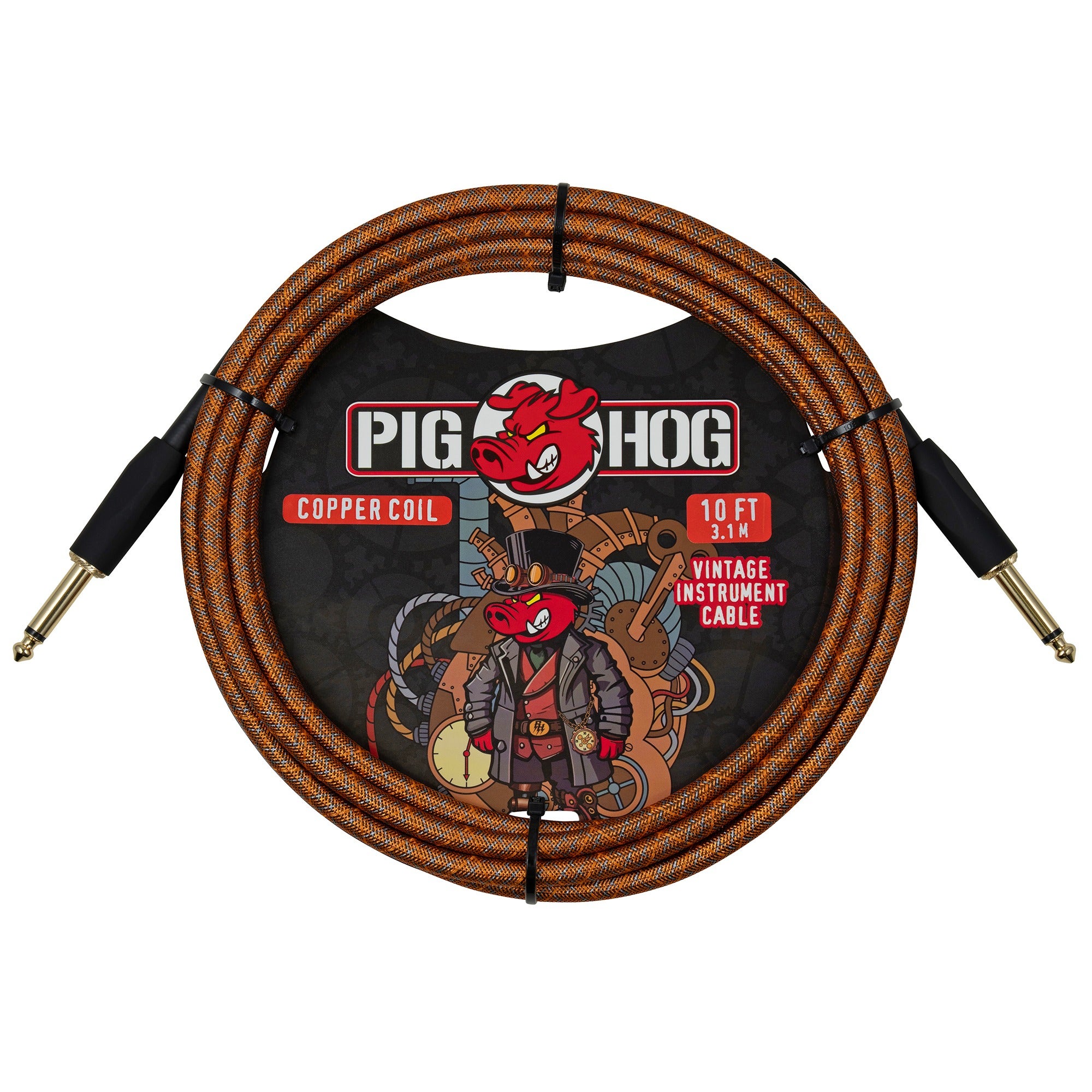Pig Hog Copper Coil Instrument Cable 10 Feet