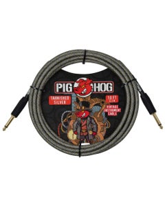 Pig Hog Tarnished Silver Instrument Cable 10 Feet