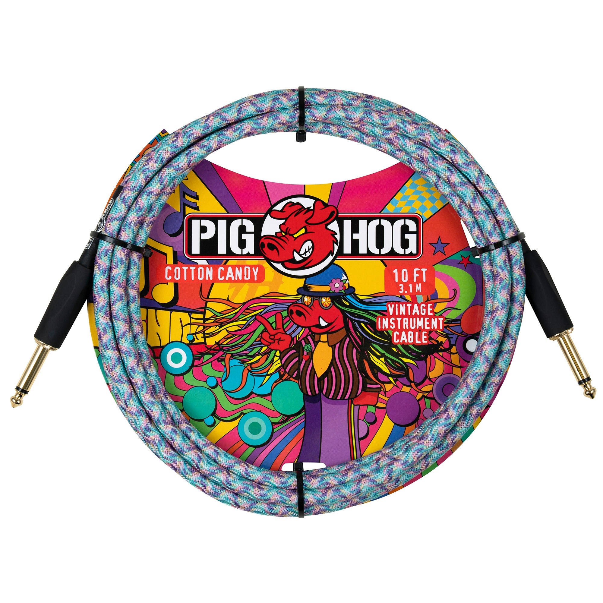 Pig Hog Cotton Candy Instrument Cable 10ft