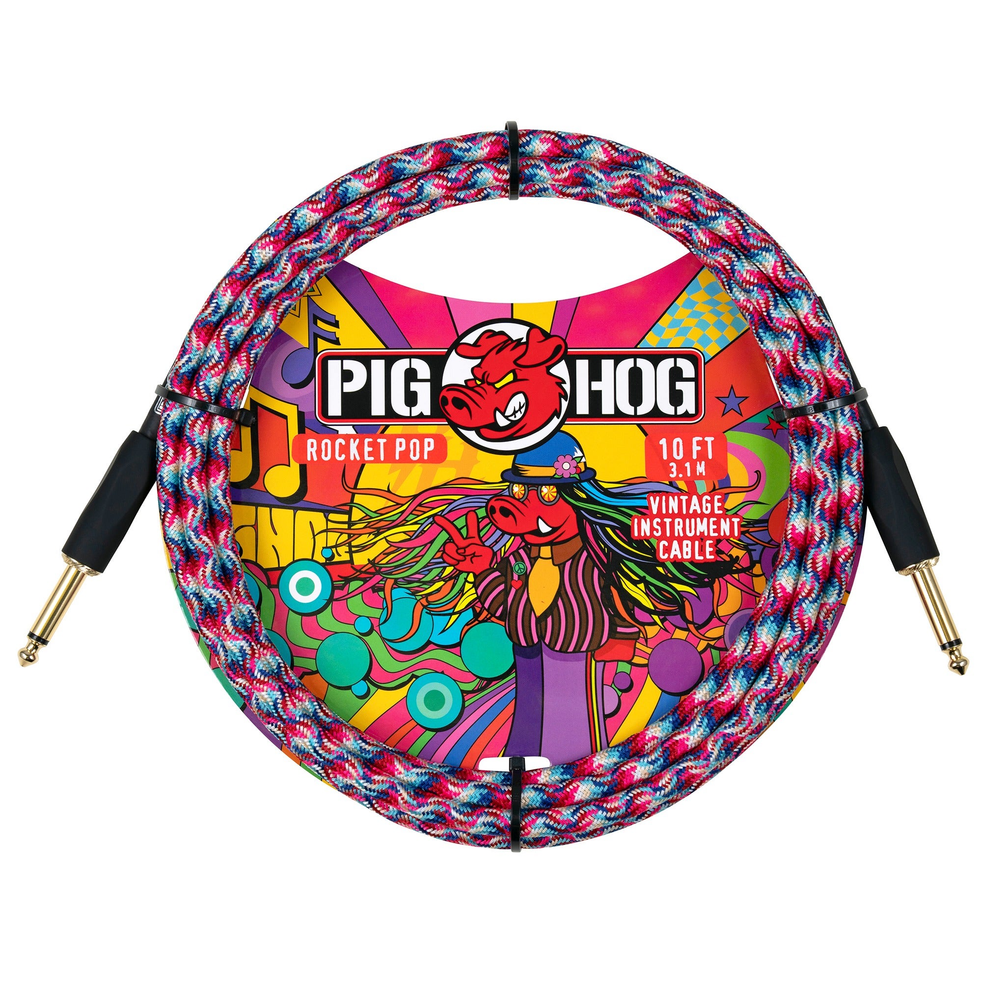 Pig Hog Rocket Pop Instrument Cable 10ft