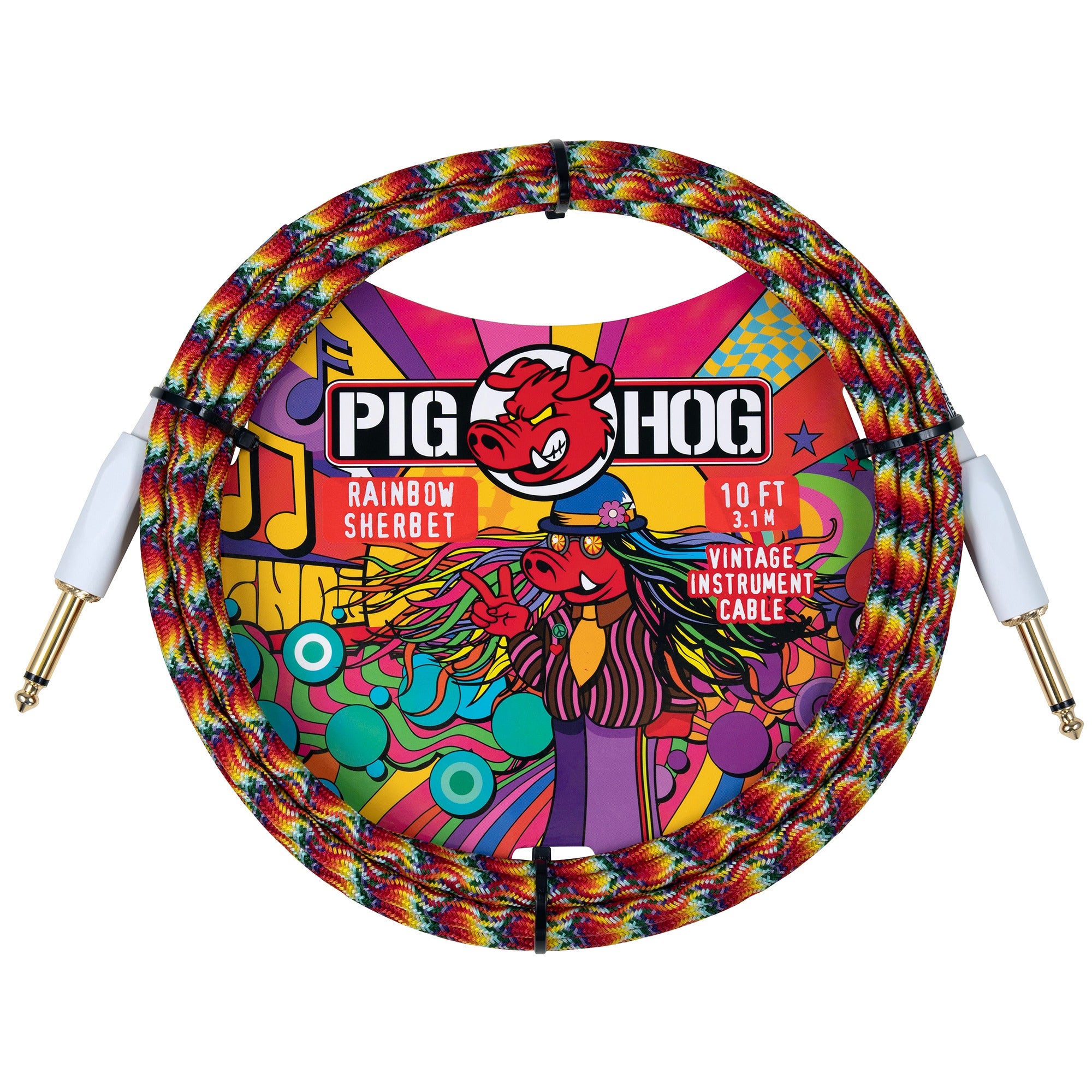 Pig Hog Rainbow Sherbet Instrument Cable 10ft