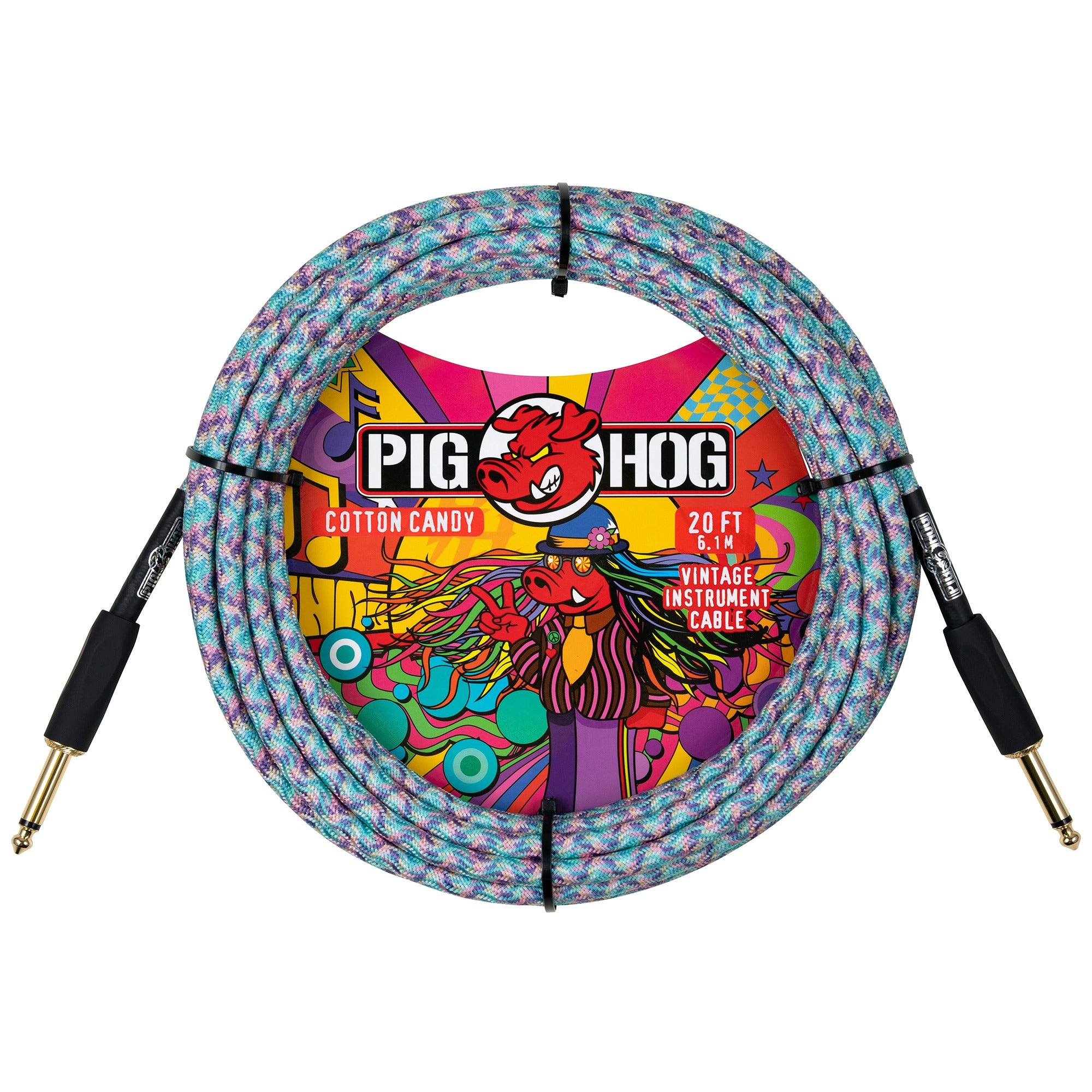 Pig Hog Cotton Candy Instrument Cable 20ft