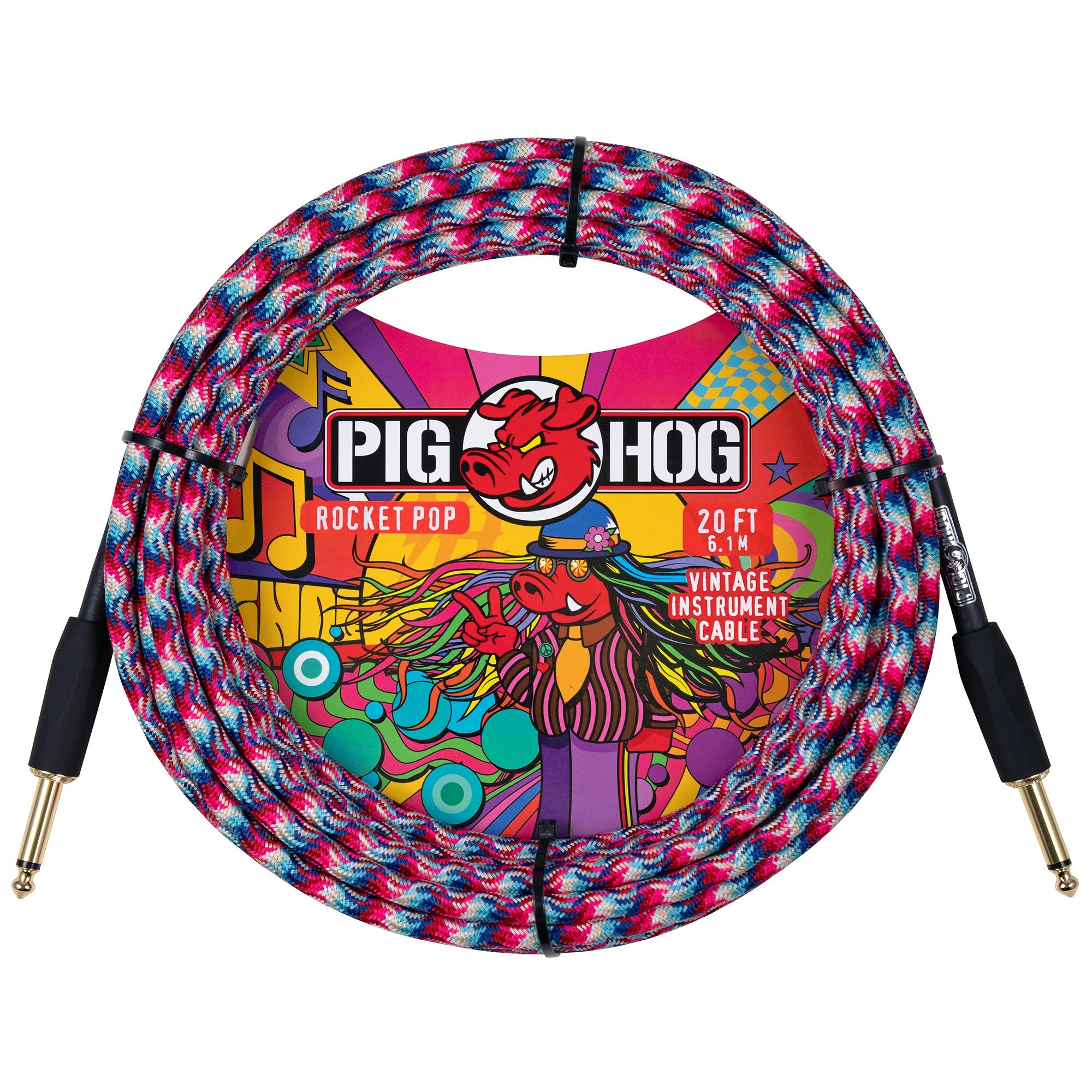 Pig Hog Rocket Pop Instrument Cable 20ft