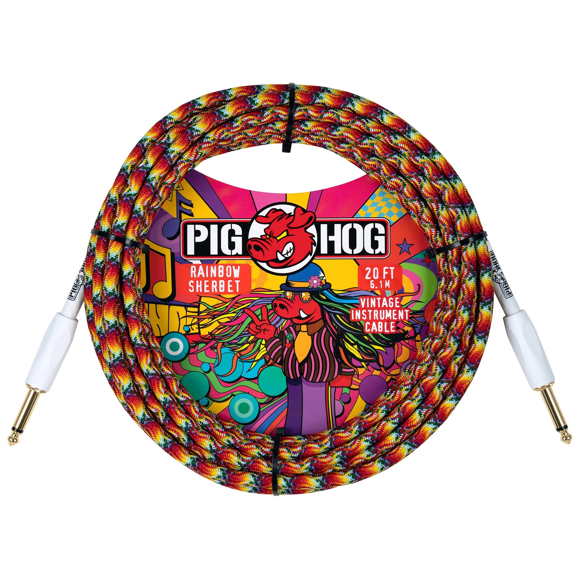 Pig Hog Rainbow Sherbet Instrument Cable 20ft