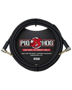 Pig Hog Instrument Cable Right Angle to Right Angle 10 Feet
