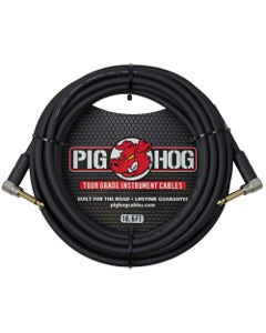 Pig Hog Instrument Cable Right Angle to Right Angle 18.6 Feet