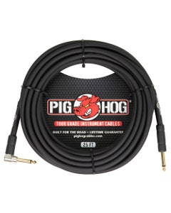 Pig Hog PH25R Right Angle Instrument Cable 25 Feet