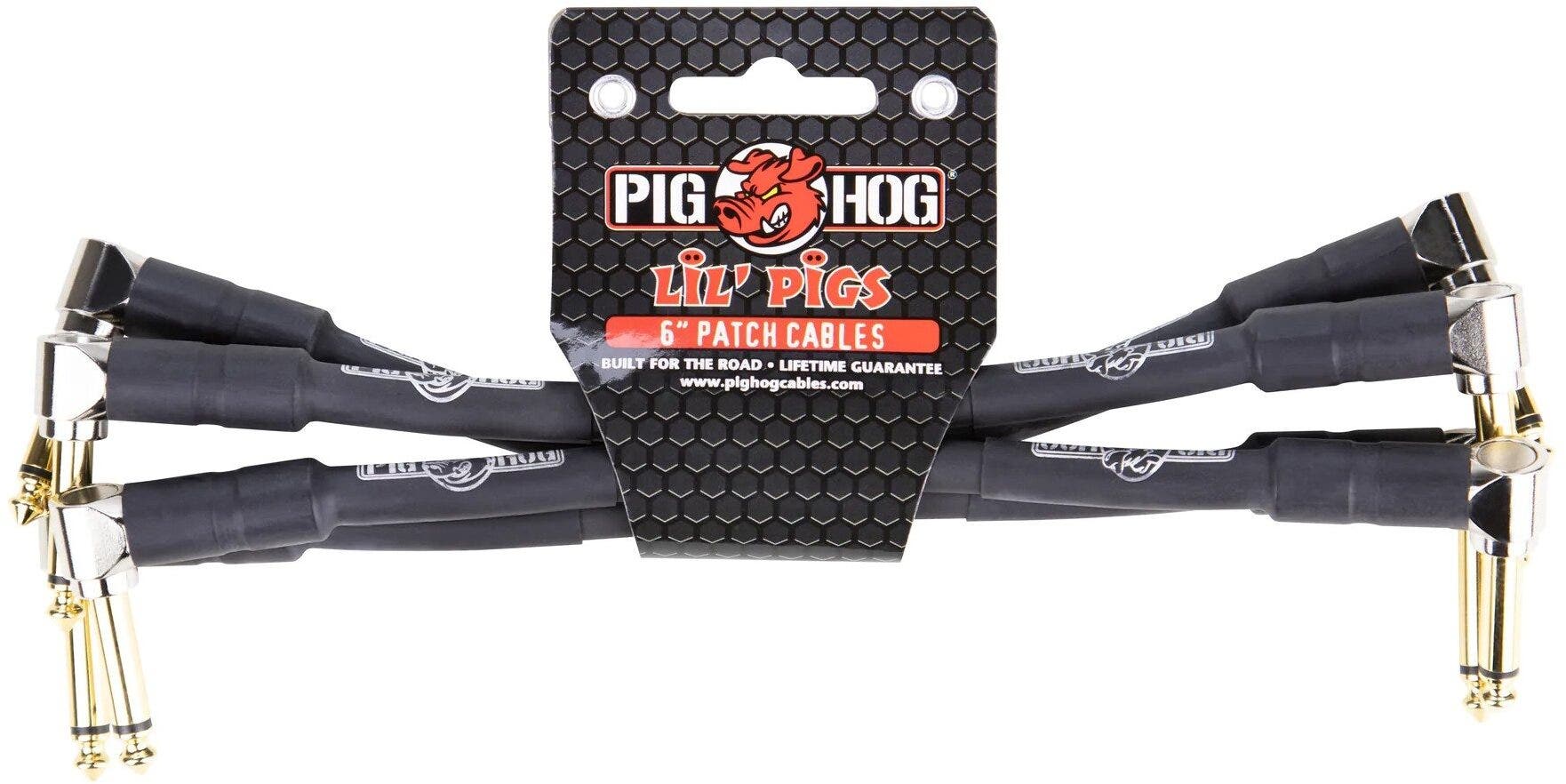 Pig Hog Lil Pigs Pedal Patch Cable Pack Black