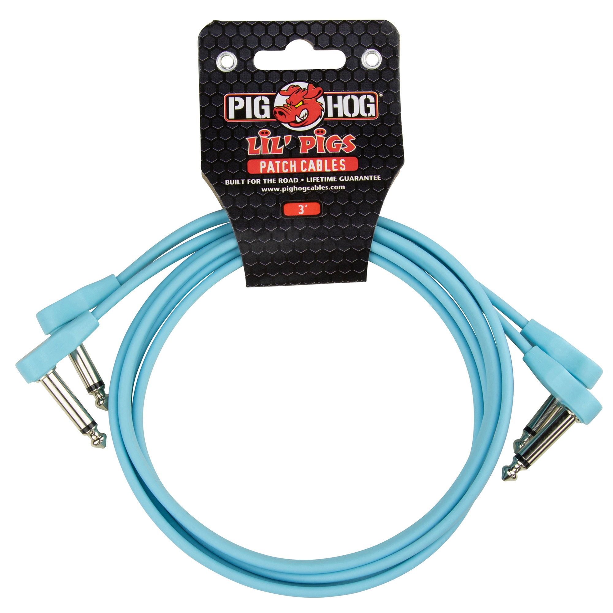 Pig Hog PHLSK3DB Lil Pigs Low Profile Patch Cables