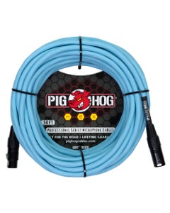 Pig Hog Hex Series Mic Cable Daphne Blue 50ft