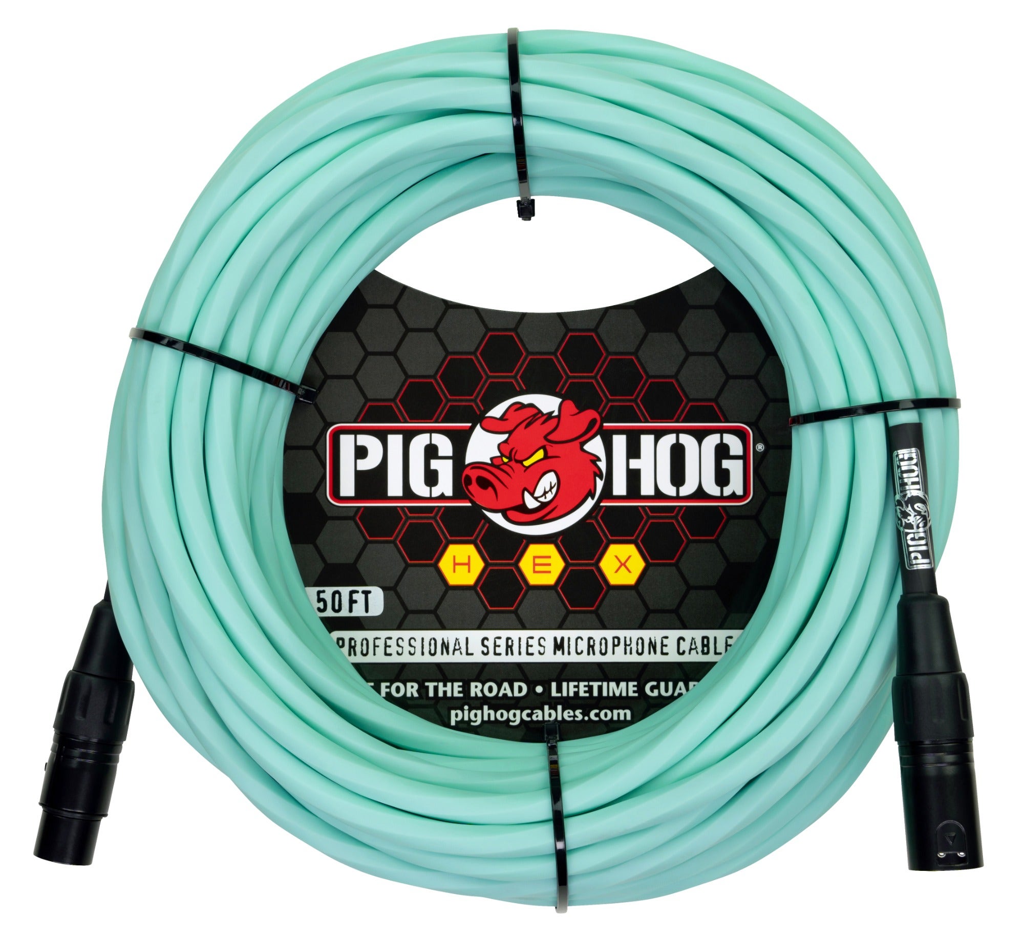 Pig Hog Hex Series Mic Cable Seafoam Green 50ft