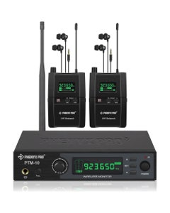 Phenyx Pro PTM-10-2B 900 UHF Dual Wireless IEM In Ear Monitor System