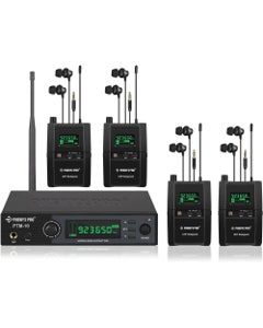 Phenyx Pro PTM-10-4B 900 UHF Quad Wireless IEM In Ear Monitor System