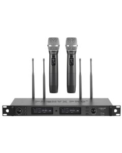 Phenyx Pro PTU2U2H True Diversity Dual Handheld Wireless System