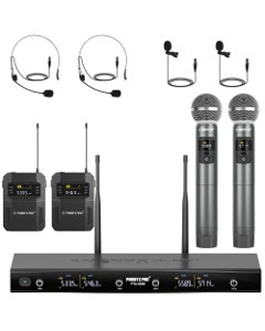 Phenyx Pro PTU52002H2B Quad Combo Wireless Microphone System