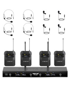 Phenyx Pro PTU52004B UHF Quad Bodypack Wireless System