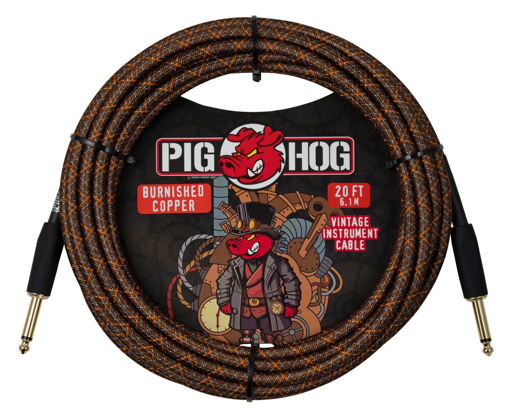 Pig Hog Burnished Copper Instrument Cable 20 Feet