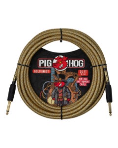 Pig Hog Gold Ingot Instrument Cable 20 Feet