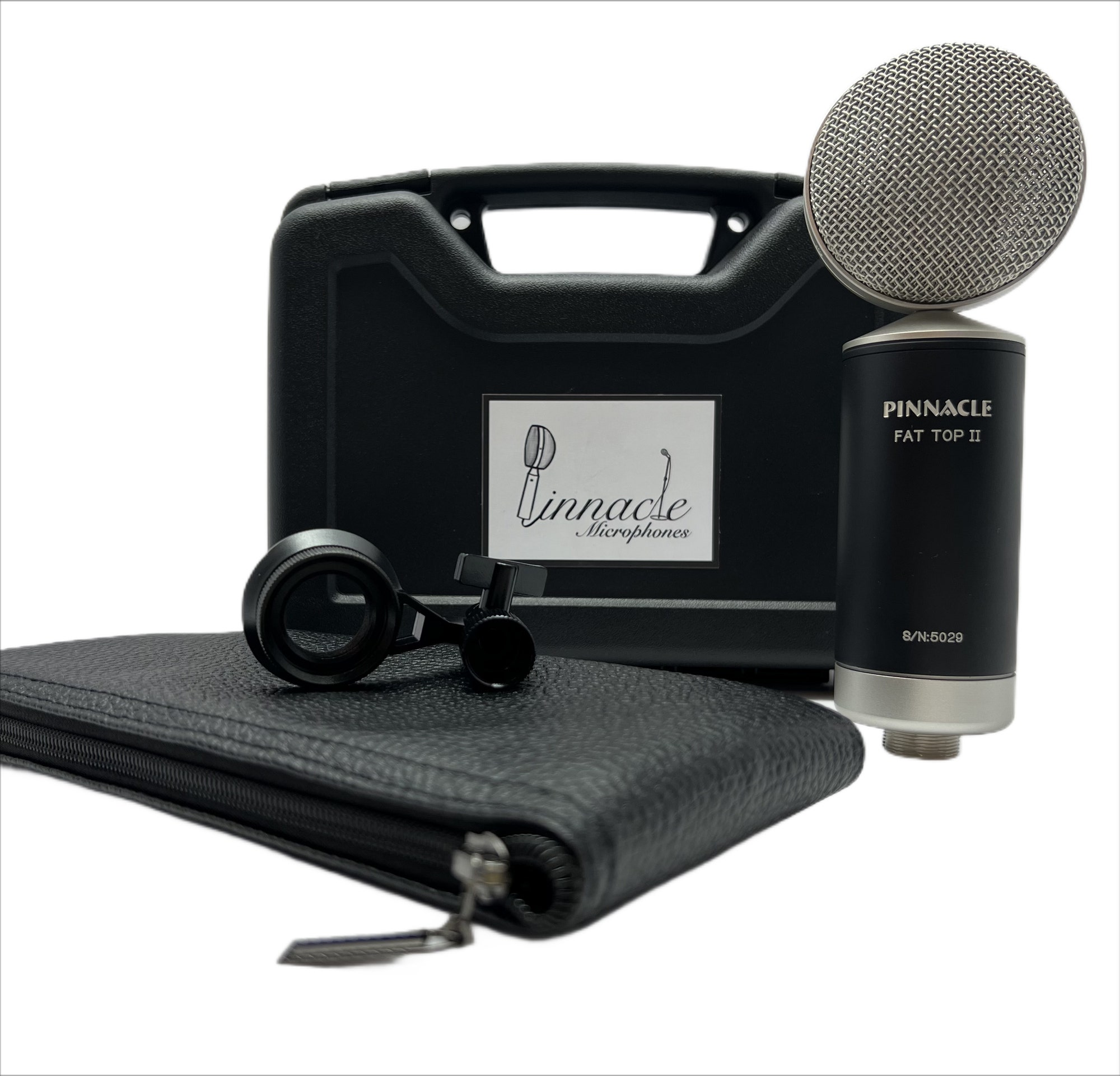 Pinnacle Microphones Fat Top II Black Mic with Lundahl Transformer
